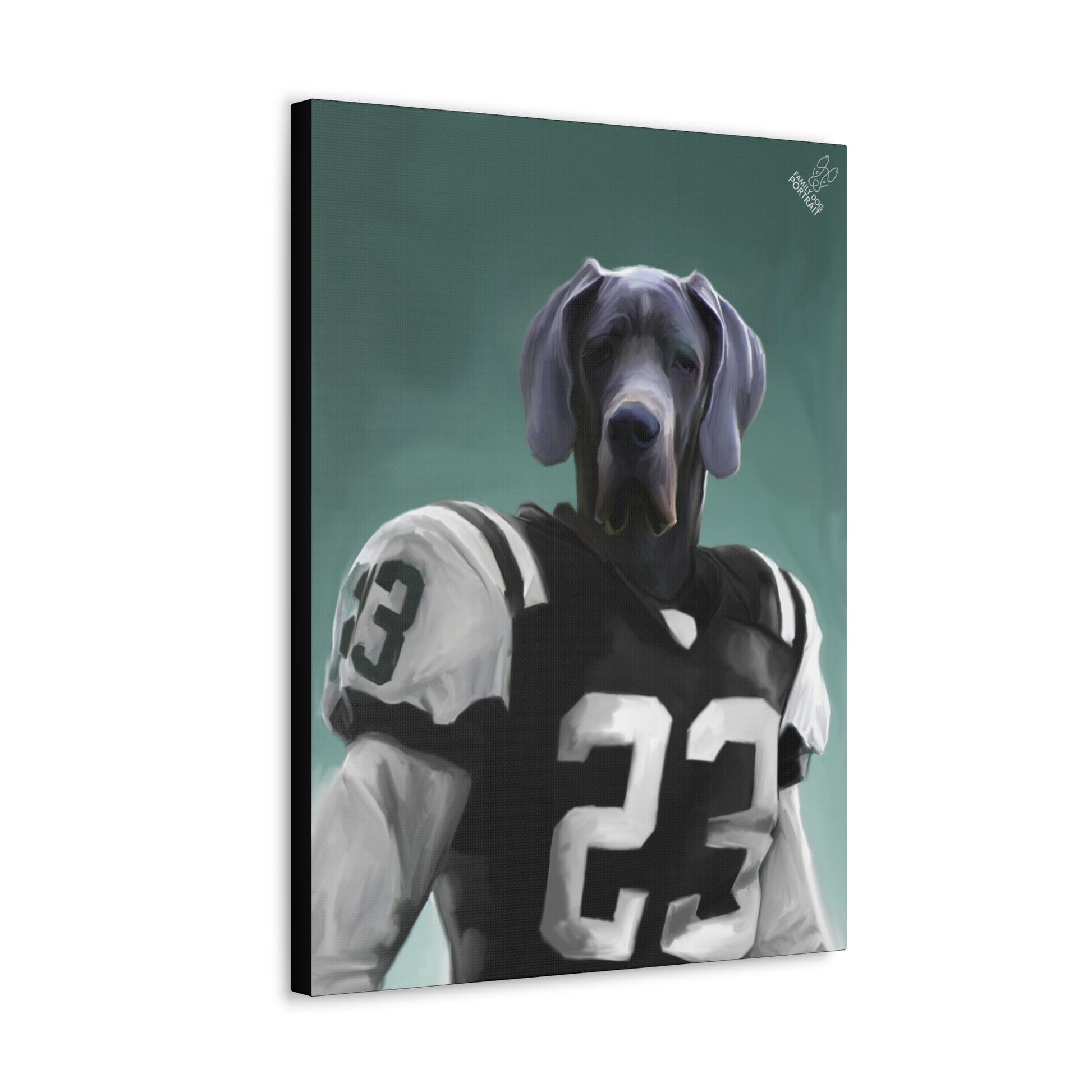 DogPortrait-FootballPlayer_Black_-Side